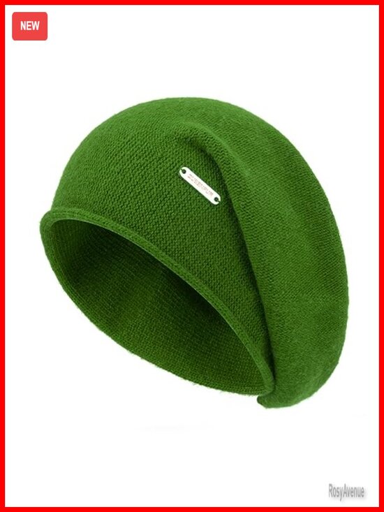 Knit Slouchy Beanie Hat for Women - Cashmere Wool Blend Soft Warm Winter Ski Cap main image 4